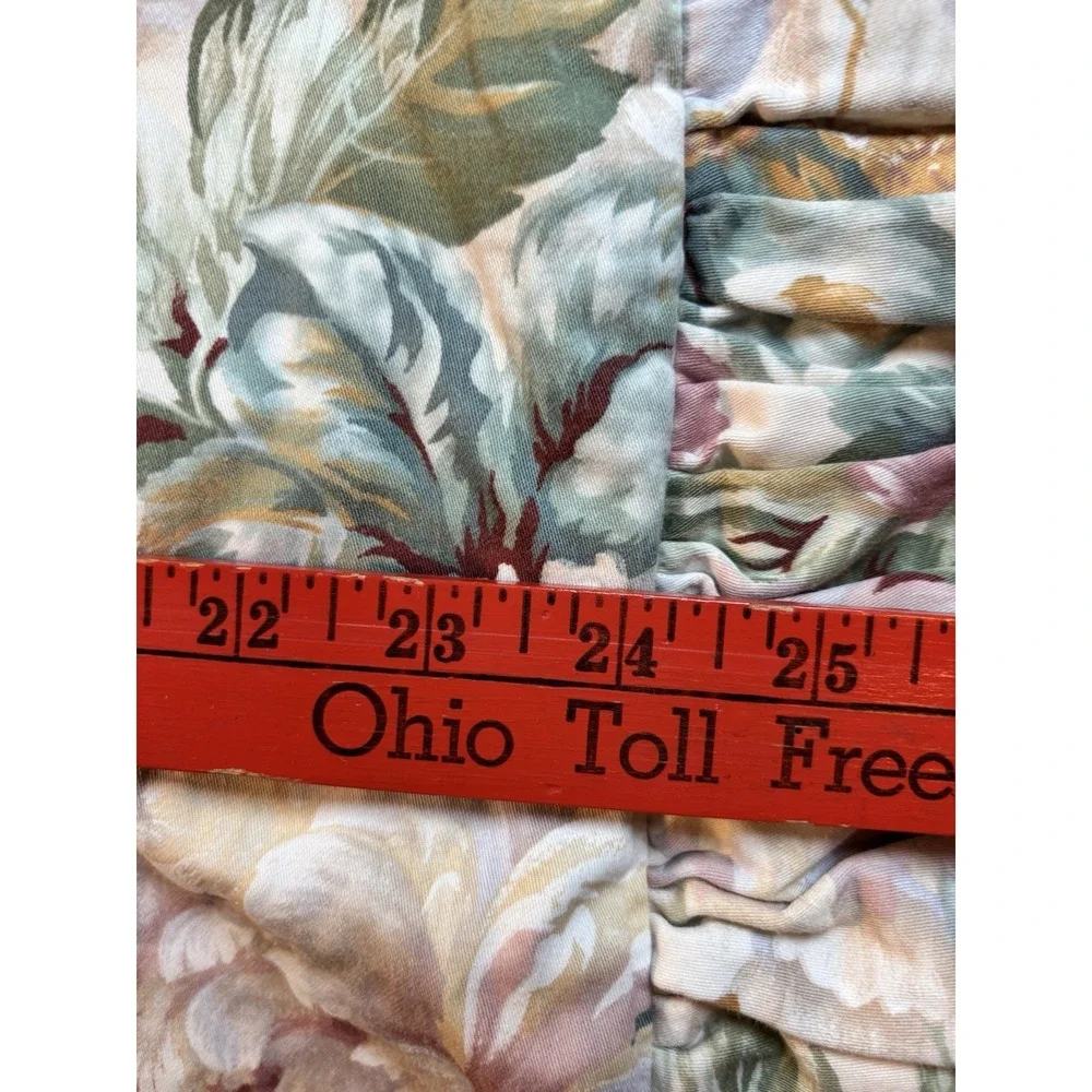 Vintage Waverly Ruffled Pillow‎ Shams Standard 19x26 Multi Rose Floral Set of 2